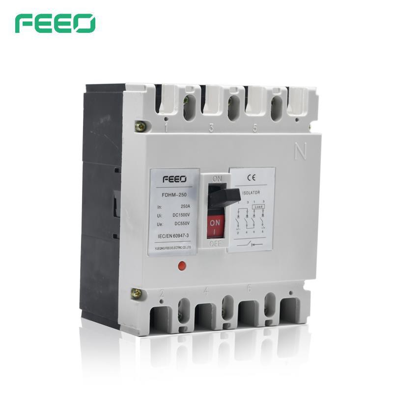 Interruptor isolador de caixa moldada 4P DC